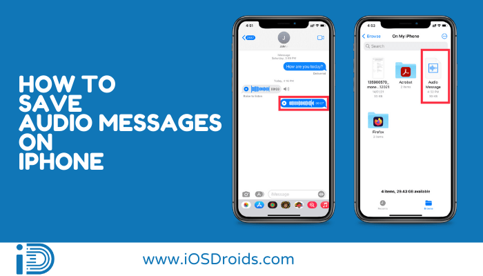 How to Save Audio Messages on iPhone?[2 Easy Methods]